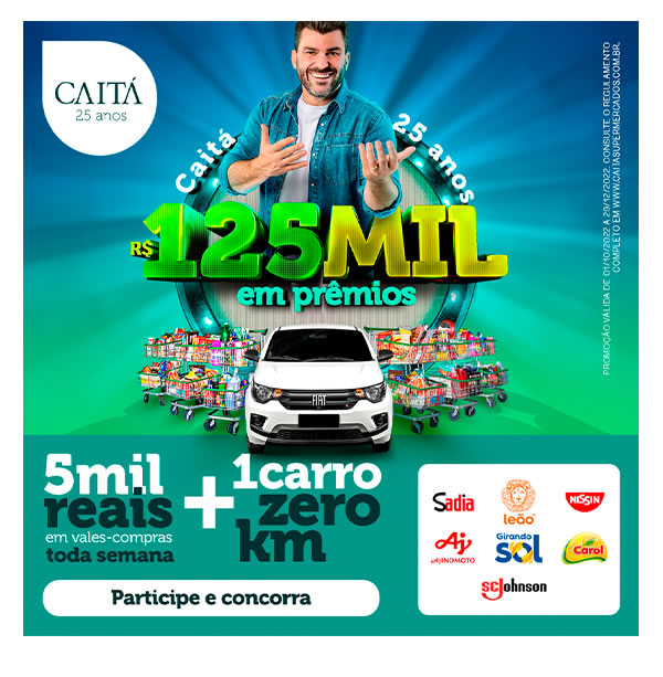 Promoção 25 anos caitá