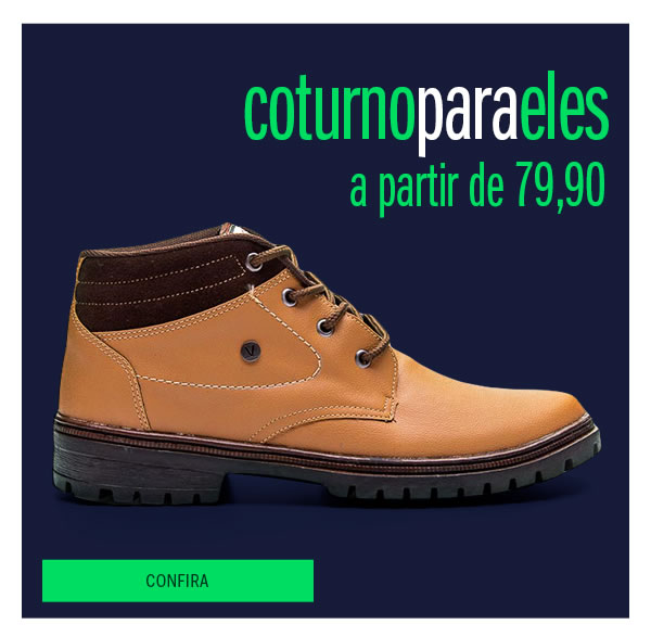 Coturnos para eles - a partir de 79,90 