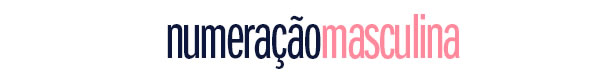 Numeração masculina