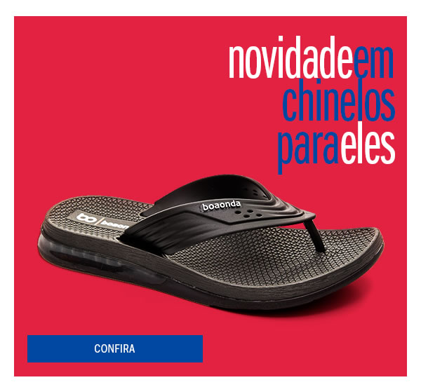 Novidades em chinelos