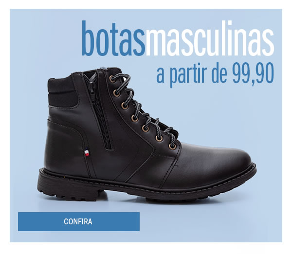 Botas masculinas a partir de 99,90