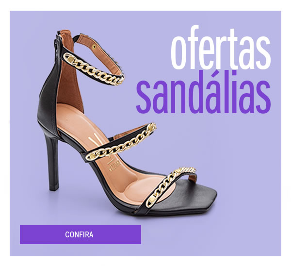 Sandálias até 50%
