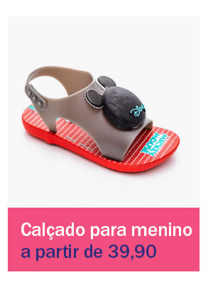 Calçado para menino a partir de 39,90