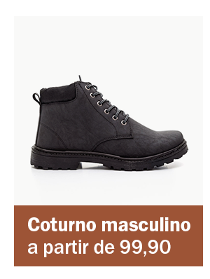 Coturno masculino a partir de 99,90 