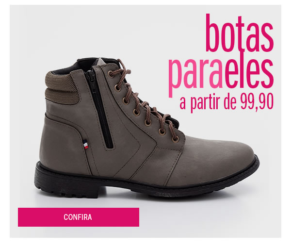 Botas masculinas a partir de 99,90