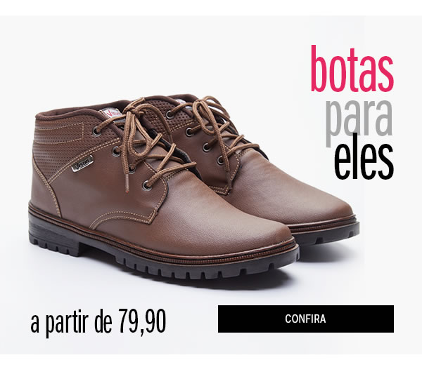 Botas para eles a partir de 79,90
