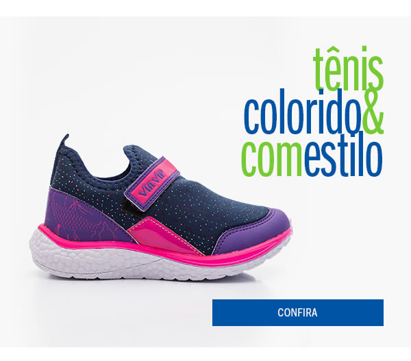 Tênis colorido e com estilo para brincar muito
