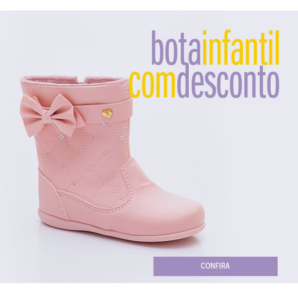bota infantil com desconto