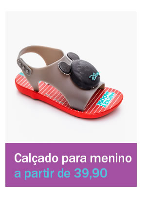 Calçado para menino a partir de 39,90