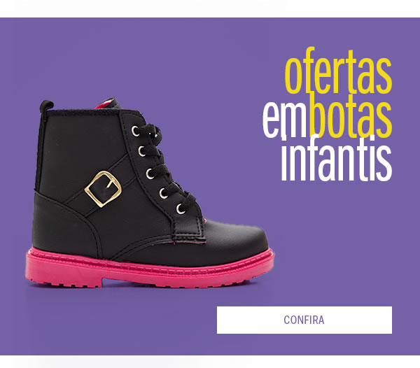 bota infantil com desconto 