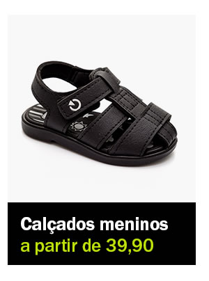 Calçados para meninos a partir de 39,90