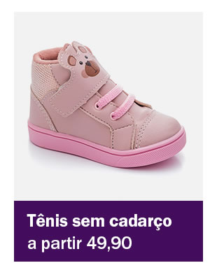 Tênis sem cadarço a partir de 49,90 
