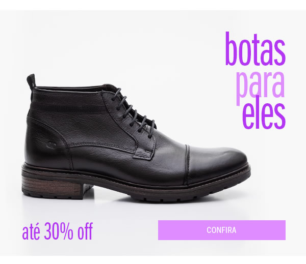 Botas Masculinas até 30% Off 