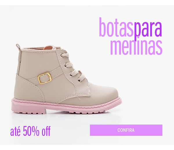 Bota Menina até 40% off 