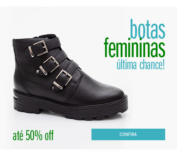 Botas até 50%