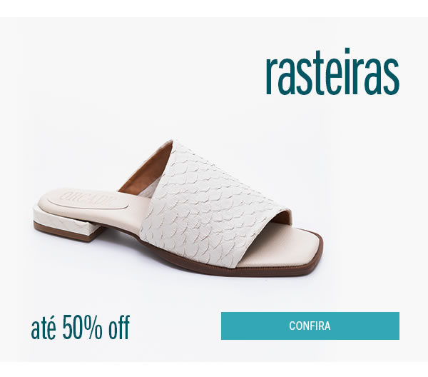 Rasteiras até 50% 