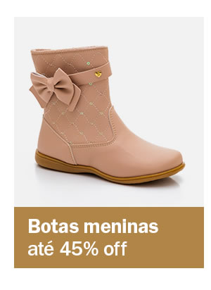 Bota Menina até 40% off  