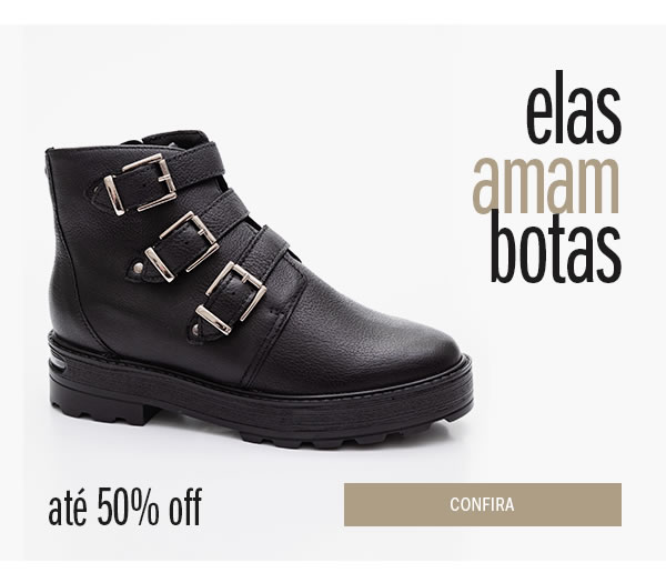 é a última Chance! Botas até 50%