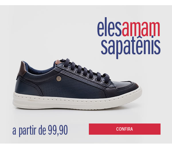 Sapatênis a partir de 99,90