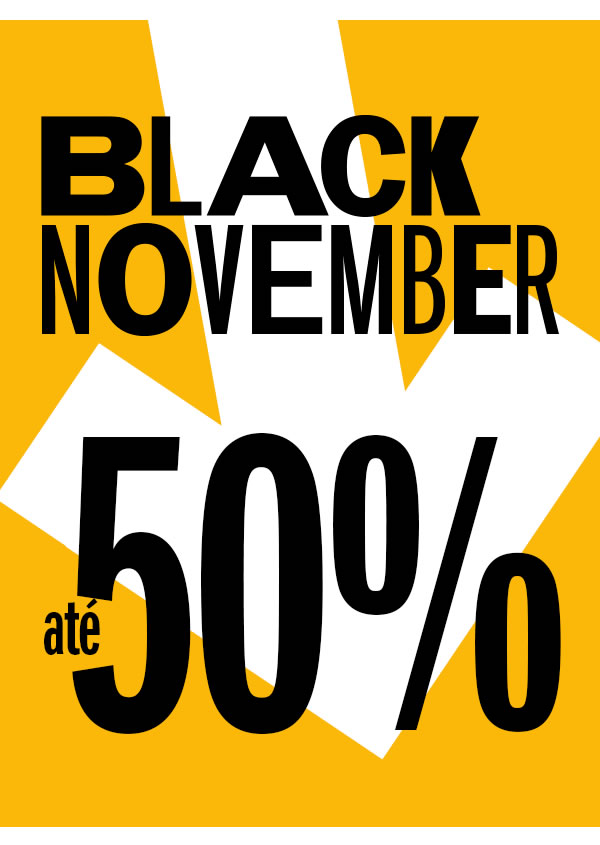 Black november até 50% 