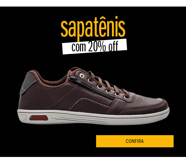 Sapatênis com 30% OFF 