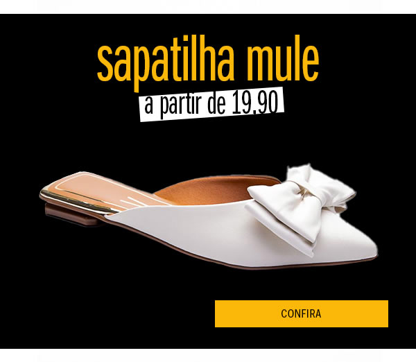 Sapatilha mule a partir de 19,90 