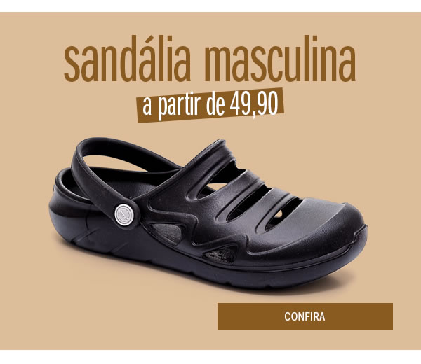 Sandália masculina a partir de 49,90