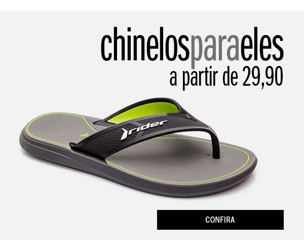 chinelos para eles a partir de 29,90