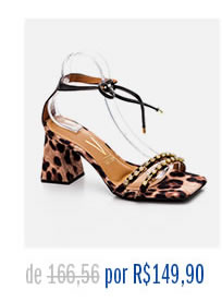 Sandália Salto Médio Triangular Feminino Strass Vizzano