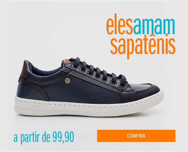 Sapatênis a partir de 99,90