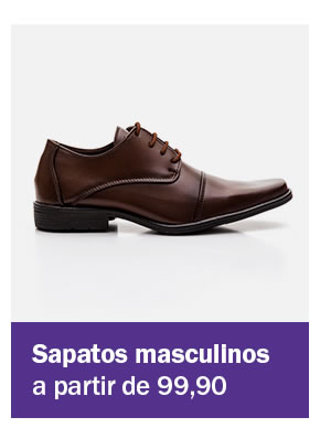 Sapatos masculinos a partir de 99,90