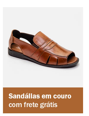 Sandálias em couro com frete grátis
