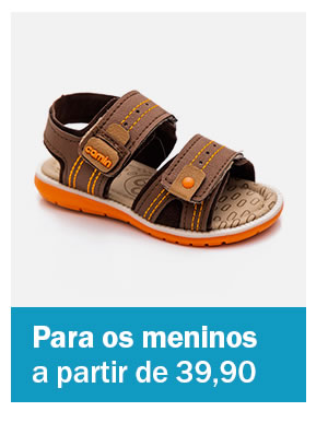 Calçado para menino a partir de 39,90