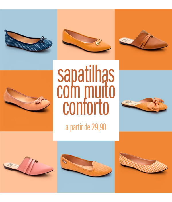 sapatilha com conforto a partir de 29,90