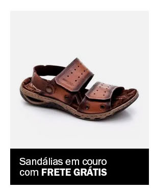 Sandálias em couro com frete grátis*
