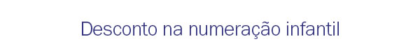 Descontos na numeração