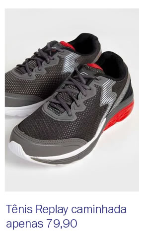 Tênis Replay caminhada apenas  79,90