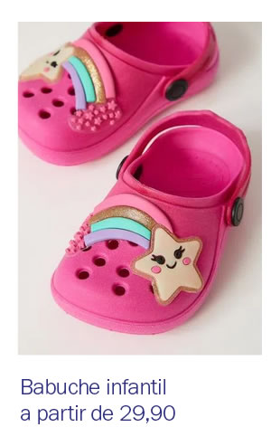 Babuche infantil a partir de 29,90