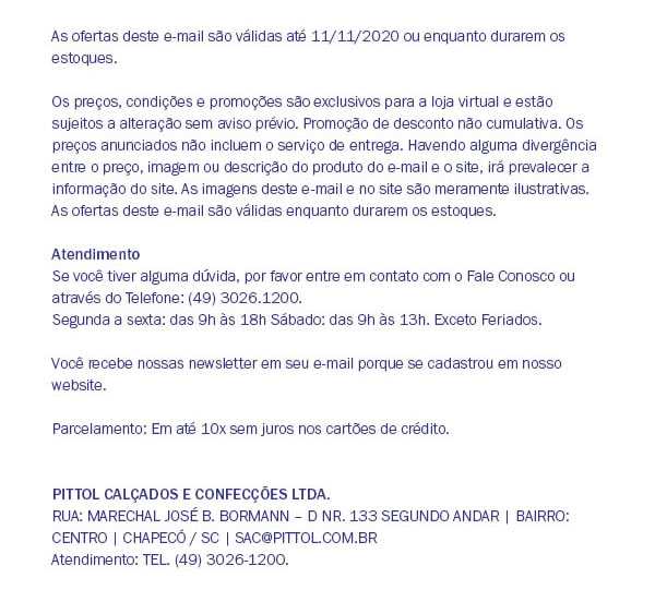 Ofertas válidas até 11/11/2020