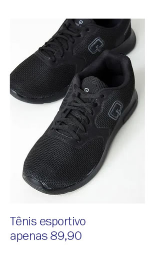 Tênis esportivo Masculino apenas 89,90