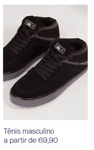 Tênis masculino a partir de  69,90