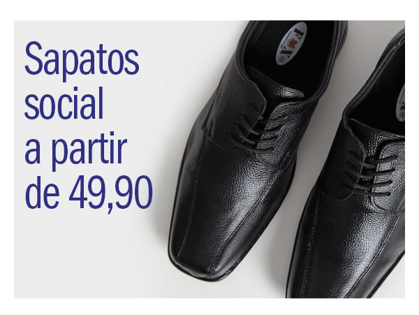 Sapato social a partir de 49,90