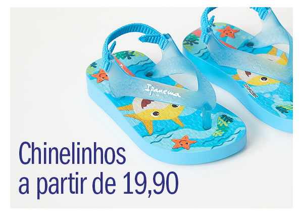 Chinelinhos a partir de 19,90 