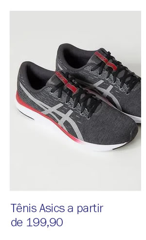 Tênis asics a partir de 199,90