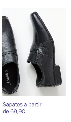 Sapatos masculinos a partir de 69,90