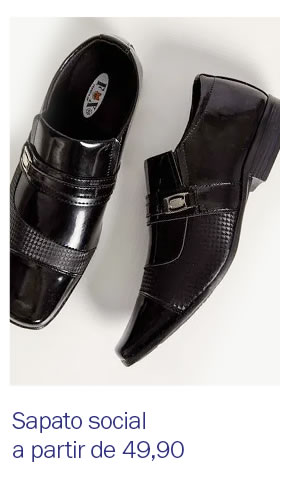 Sapato social a partir de 49,90