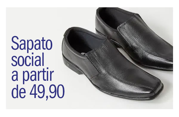 Sapato social a partir de 49,90