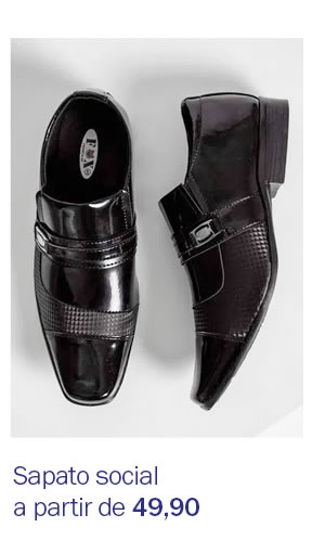 Sapato social a partir de 49,90