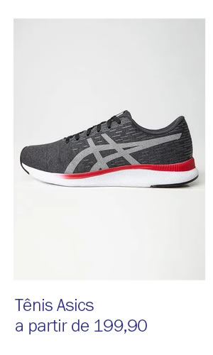Tênis asics a partir de 199,90