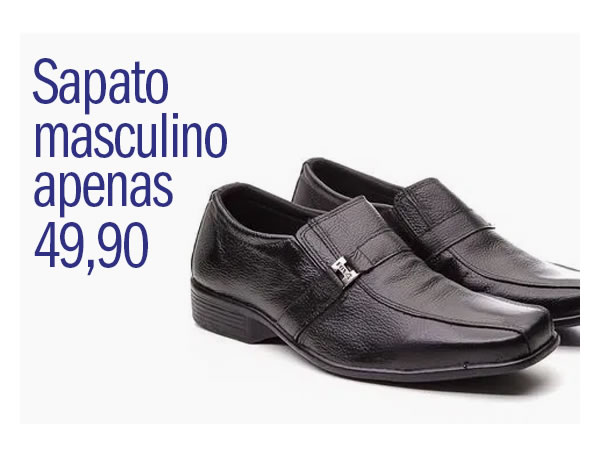 Sapato masculino apenas 49,90